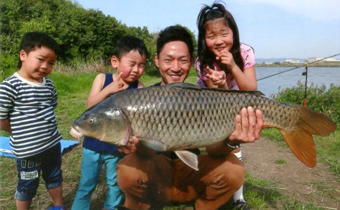 ベストシーズンの淀川で狙うのんびり大ゴイ釣行。良型続々、91cmも！