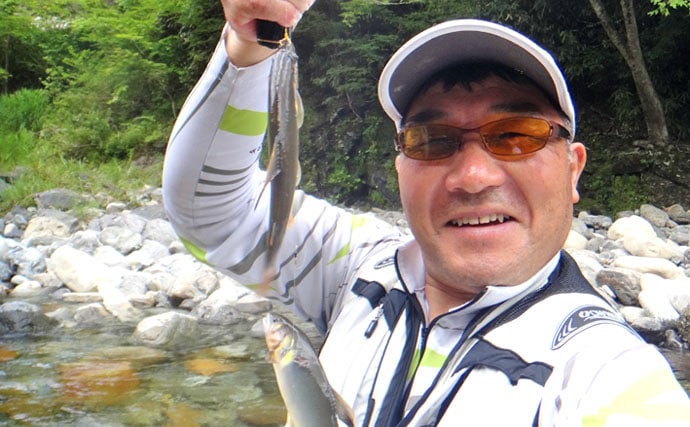 鮎トモ釣り：水位高めの好条件で数釣り日和！【奈良県・天の川】