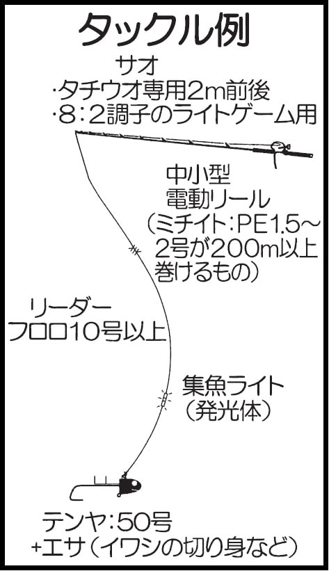 大分沖ドラゴン級タチウオ攻略法：深場を50号テンヤで攻める【解説】