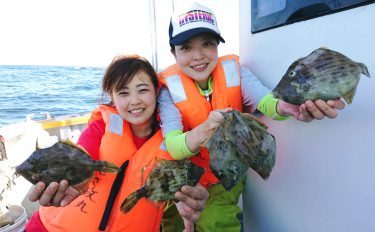 良型キモパン連発！東京湾カワハギ釣り：仕立て船で仲間と賑やか釣行