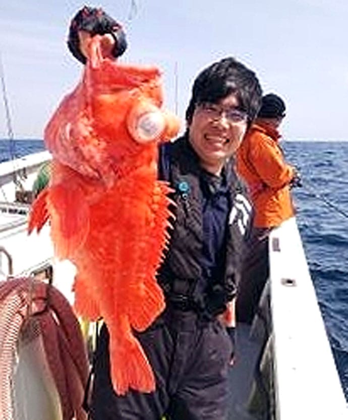 志摩沖ディープジギングでアコウダイ　深海の超高級魚【三重・トロ丸】