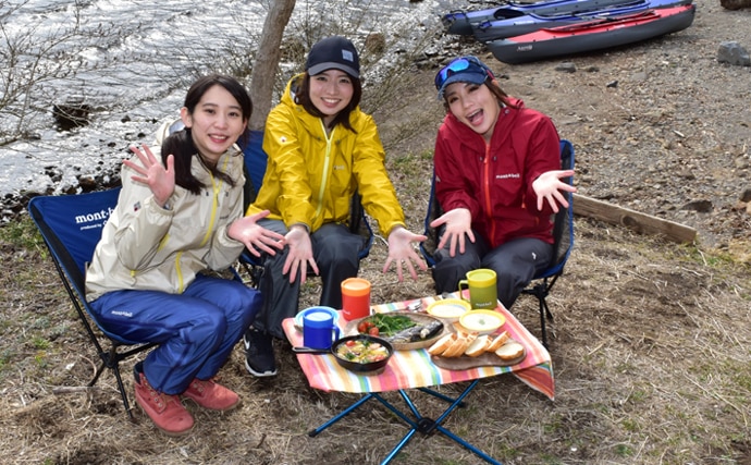 釣りキャンプ女子会開催　カヤックフィッシング満喫【神奈川・芦ノ湖】