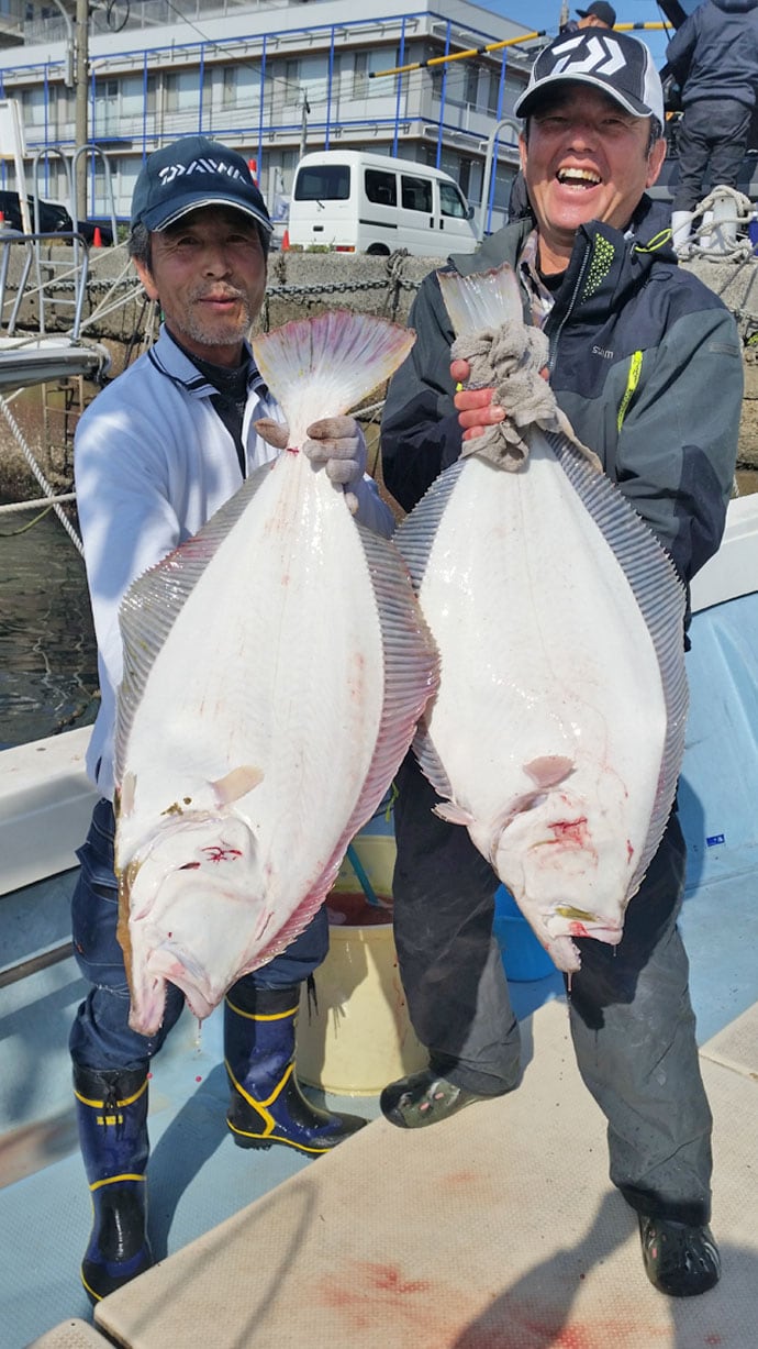 【響灘】船釣り最新釣果　9.3kgマダイに87cmヒラメに大物続々