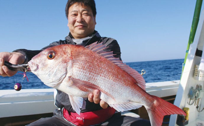 巨魚潜む御前崎沖タイラバゲームで66cm本命に3kgマハタ【静岡】