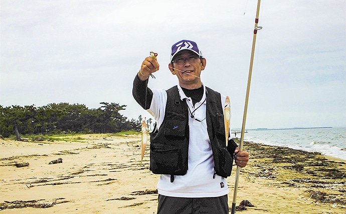 投げキス釣りで型揃い堪能　20.5cm頭に26匹【三重・町屋海岸】