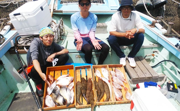 【福岡県】沖のエサ釣り釣果速報　五目でアマダイにテンヤでマダイ他