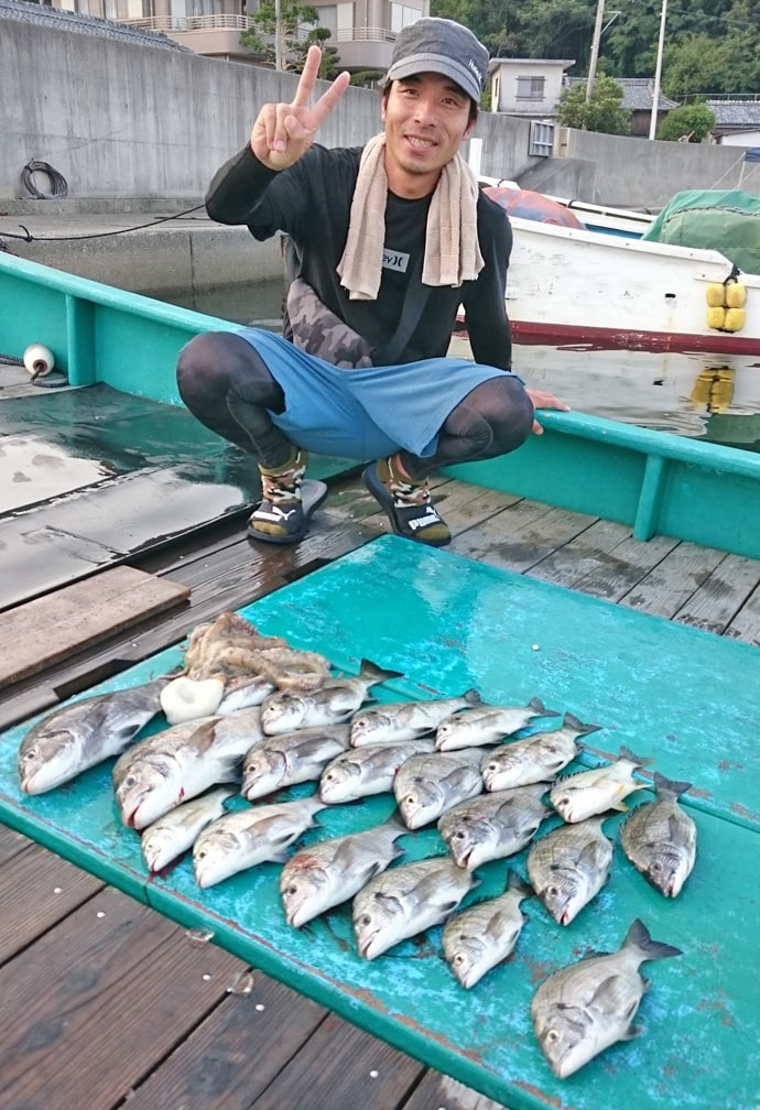 【三重県】イカダ＆カセ釣果速報　60cmクロダイに五目釣りも好調！