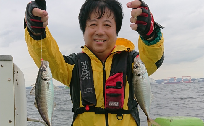 東京湾LTアジ釣行で39cm頭44尾　入れ食いで30連続ヒットも！