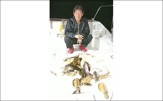 ボートティップランエギングで船中アオリイカ25匹の好釣果【三重県】