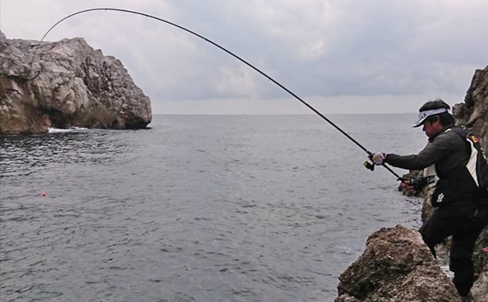 秋磯フカセ釣りで釣果多彩　向かい風＆二枚潮対策は「スルスル」仕掛け