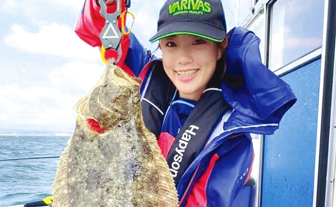 杉田千紘が外房『ヒラメ釣り』に挑戦　粘りの釣りで2kg級をキャッチ