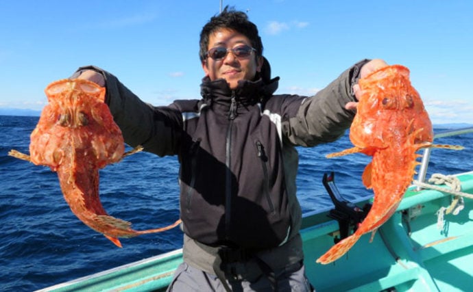 【三重県】イカダ＆沖釣り最新釣果　43cm頭にオニカサゴ23匹