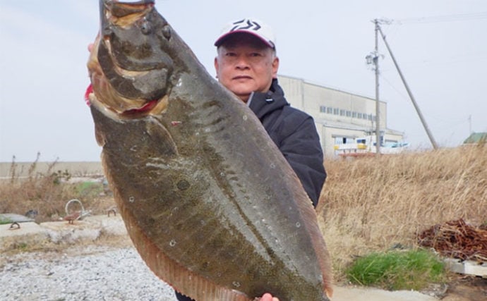 【愛知県】沖のエサ釣り最新釣果　泳がせ釣りで85cm大判ヒラメ