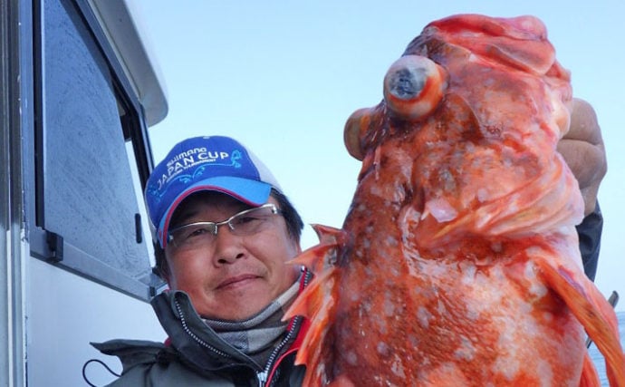 【大分・熊本】沖釣り最新釣果情報　各地で良型沖アラカブが好調顔出し