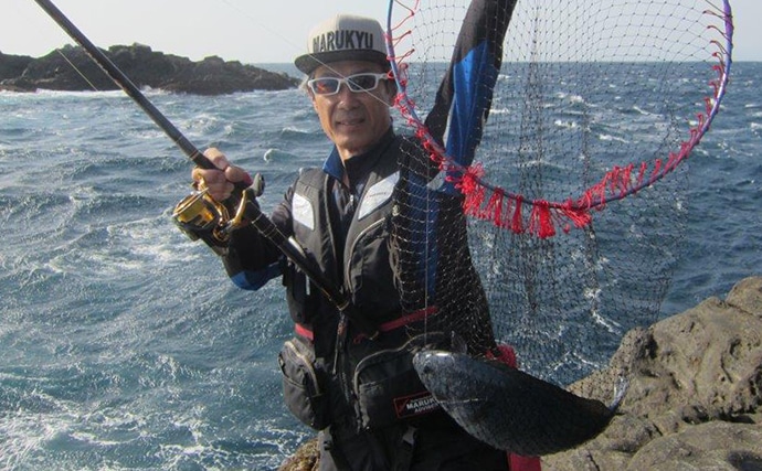 『神津島』大型尾長メジナシーズン開幕　磯フカセ釣りで60cm超を狙う