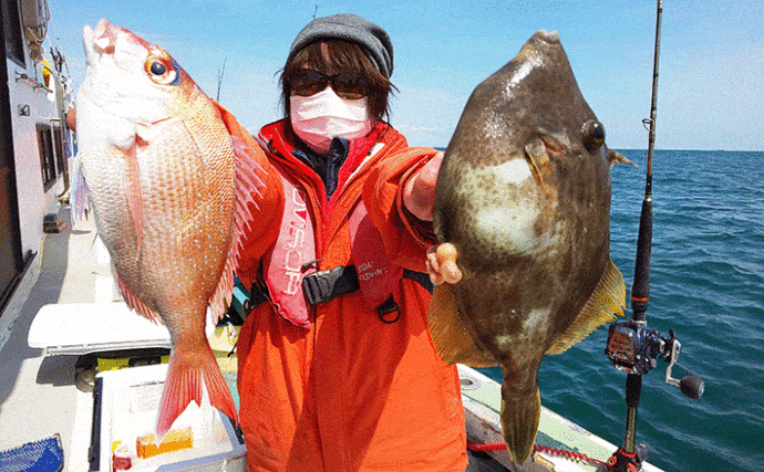 【愛知】船釣り釣果情報　ウタセ五目でマダイにカワハギなど多彩