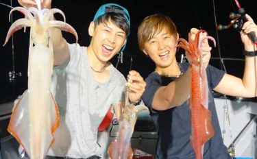 【福岡】夜焚きイカ釣り最新釣果　パラソル級混じり1人120尾と絶好調