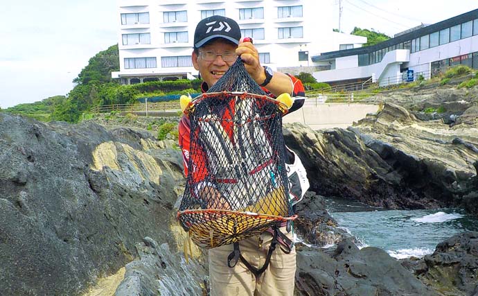 泳がせ釣りでアオリイカ狙い　潮動き始めに2kg級手中【神奈川・城ヶ島】