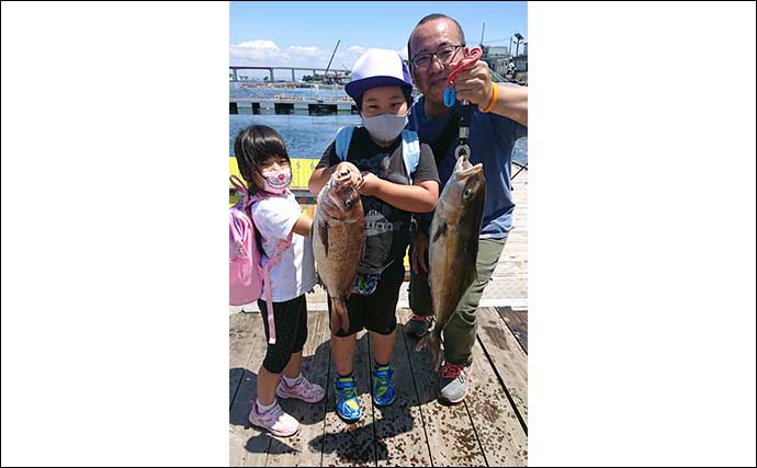 家族で海上釣り堀を満喫　4kgカンパチ浮上【神奈川・J’sフィッシング】
