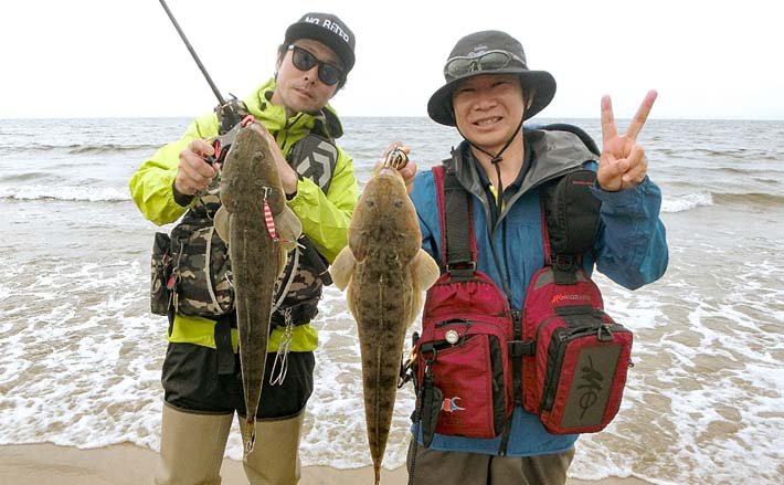 サーフでのマゴチゲームで60cm級連発 ブレード付きメタルジグがアタリ Tsurinews