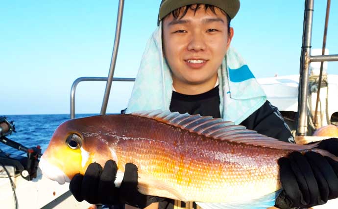 【福岡】沖のエサ釣り最新釣果　泳がせ釣りで大型アラに6kgマダイ