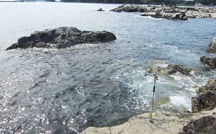 高水温期の磯は『カラス貝の落とし込み釣り』がオススメ【神奈川・三浦】