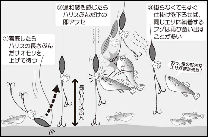 【関東2020】カットウ仕掛けフグ釣り入門　エサ付け・釣り方のキホン