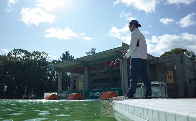 流れるプール利用した釣り堀『服部緑地ウォーターランドFP』がオープン