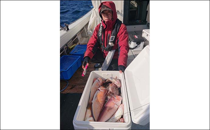 【福岡】沖のエサ釣り最新釣果　5kg級「タカバ」に良型「アマダイ」好調