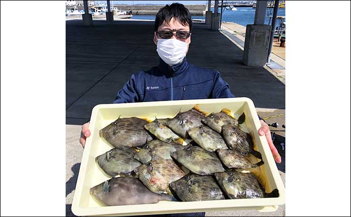 【愛知・三重】沖のエサ釣り最新釣果　良型中心にカワハギ大箱満タン