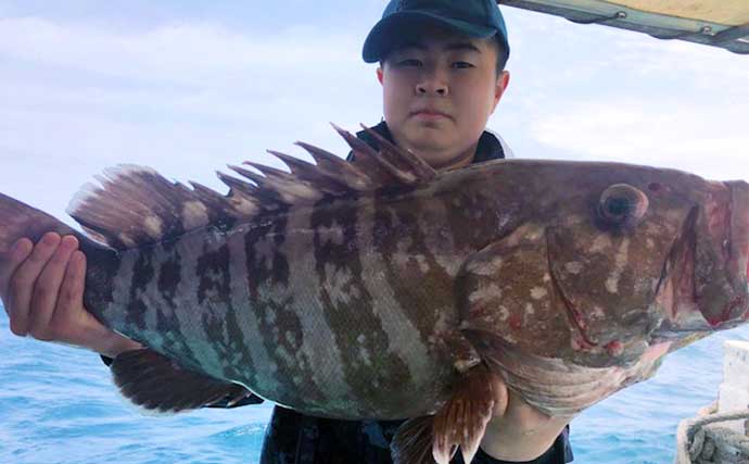 【玄界灘】沖のエサ釣り最新釣果　子連れ釣行で7kgタカバをキャッチ