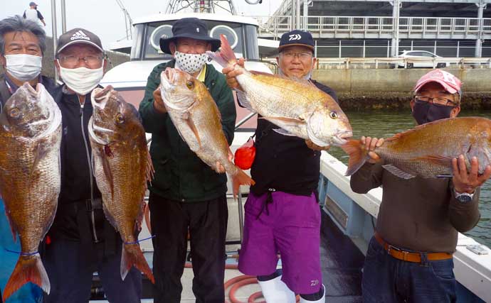 【福岡】沖のルアー最新釣果　タイラバで大型マダイ2ケタ釣果続々