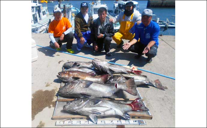 【愛知】沖のエサ釣り最新釣果　超大物イシナギ狙いで50kg級頭に7匹