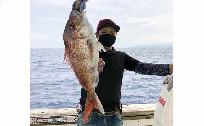 【福岡】沖のルアー最新釣果　タイラバ＆SLJで80cm頭に大型マダイ50尾