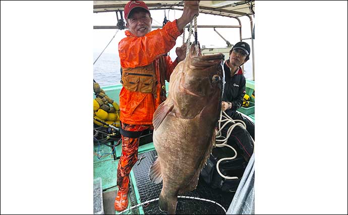 【福岡】沖のエサ釣り最新釣果　45kgのモンスター級アラ堂々浮上