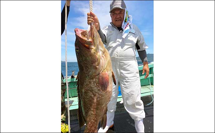 【福岡】沖のエサ釣り最新釣果　イカ泳がせ釣りで30kg大型アラ堂々参上