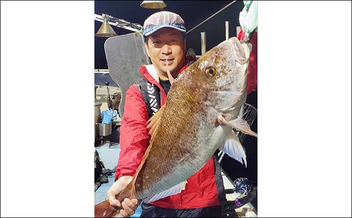【福岡】沖釣り最新釣果　落とし込み＆イカ泳がせで良型アラなど好土産