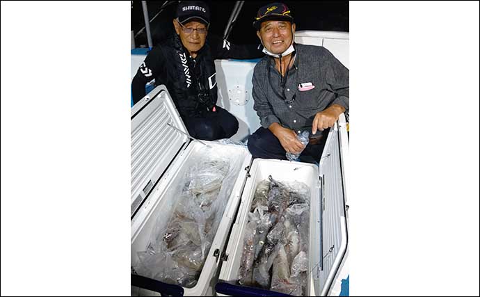 【玄界灘】夜焚きイカ釣り最新釣果　パラソル級交じりで釣る人200匹