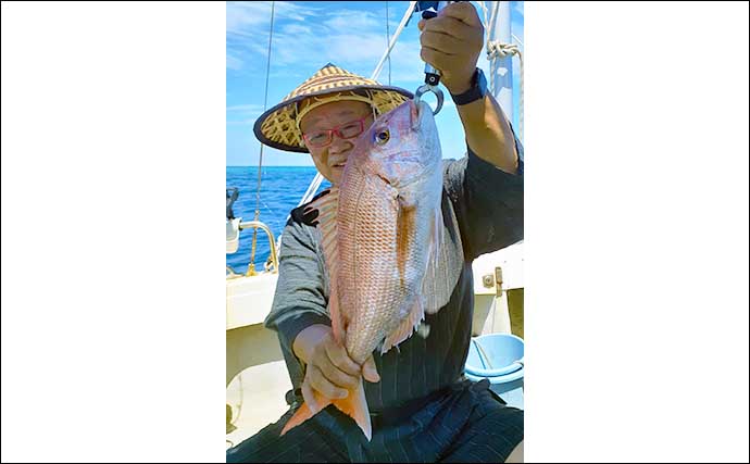 【響灘】沖釣り最新釣果　タイラバでマダイ他多彩な魚種がヒット中