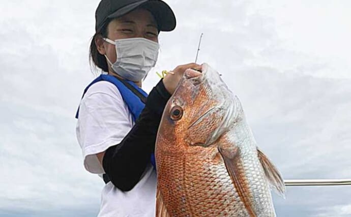 【大分・熊本】沖釣り最新釣果　ボートタイラバゲームで70cm大ダイ浮上