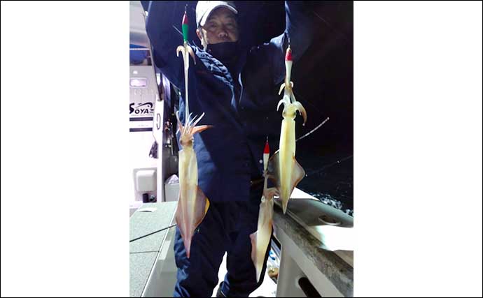 【大分・熊本】沖釣り最新釣果　夜焚きケンサキイカは釣る人100尾超え
