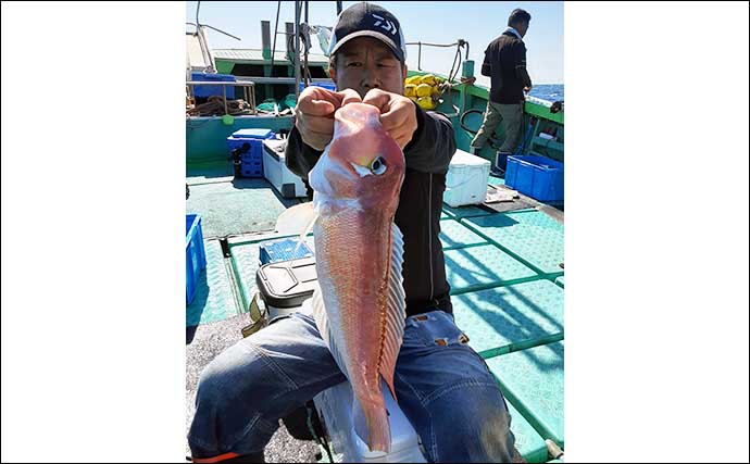 【福岡】沖のエサ釣り最新釣果　アジ泳がせてタカバなど高級根魚顔出し
