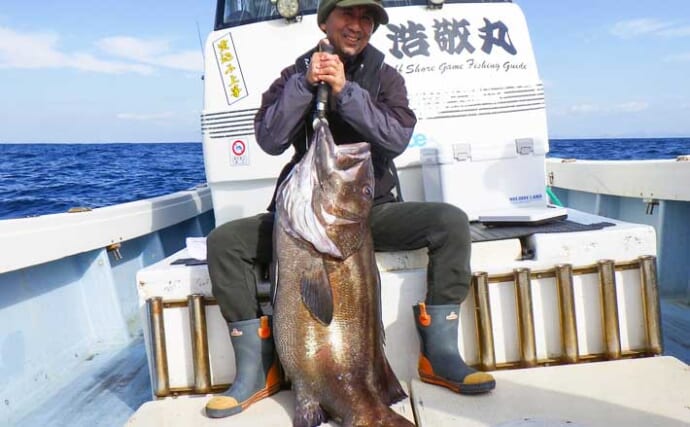 【熊本・大分】沖釣り最新釣果　ジギングで114cm28kgイシナギ堂々浮上
