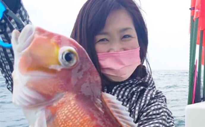【福岡】沖のエサ釣り最新釣果　沖五目で50cm超え頭にアマダイ好調
