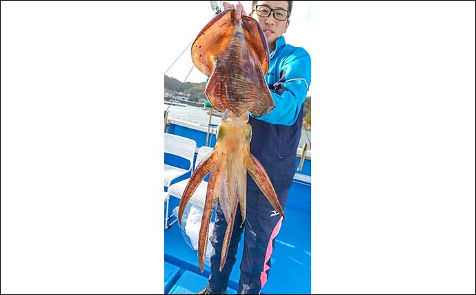 タイラバ＆ティップランのリレー釣行　35cmアマダイに1.1kgアオリイカ