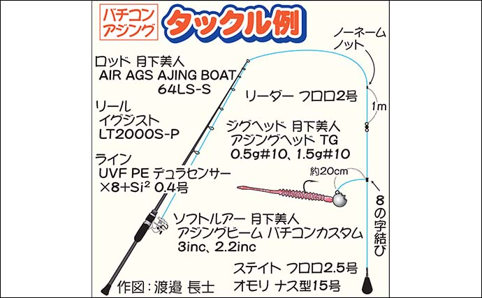 【2022年】東京湾バチコンアジング入門　タックル・仕掛け・釣り方