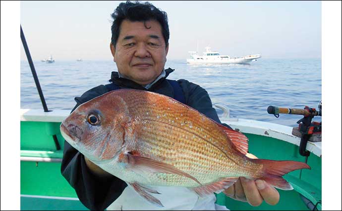 東京湾コマセマダイ釣り活況　乗っ込みの波到来で数・型も納得の釣果
