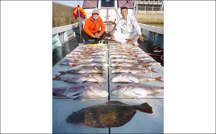 【玄界灘】沖のエサ釣り最新釣果　エビラバで91cm8.5kg大ダイ浮上