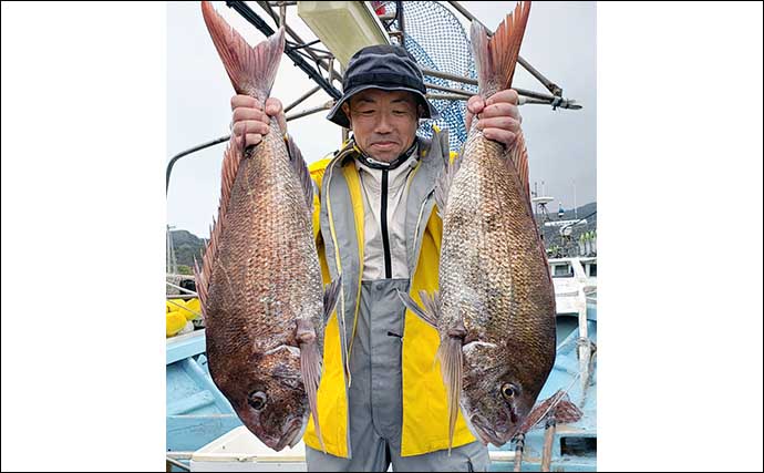 【玄界灘】沖のルアー最新釣果　タイラバで7kg頭に良型マダイ絶好調