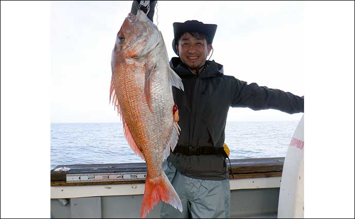 【響灘】沖釣り最新釣果　90cm頭に乗っ込み期の大型マダイ続々浮上
